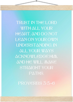Proverbs 3:5-6 Bible Verse - Hanger Art Print - Christian Wall Decor