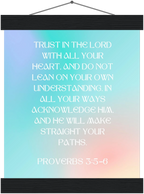 Proverbs 3:5-6 Bible Verse - Hanger Art Print - Christian Wall Decor