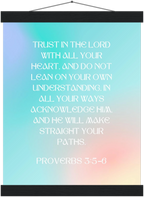 Proverbs 3:5-6 Bible Verse - Hanger Art Print - Christian Wall Decor