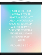 Proverbs 3:5-6 Bible Verse - Hanger Art Print - Christian Wall Decor