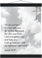 Isaiah 41:10 Bible Verse - Hanger Art Print - Christian Wall Decor