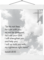 Isaiah 41:10 Bible Verse - Hanger Art Print - Christian Wall Decor