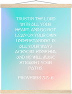 Proverbs 3:5-6 Bible Verse - Hanger Art Print - Christian Wall Decor