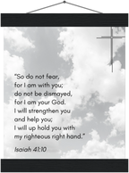 Isaiah 41:10 Bible Verse - Hanger Art Print - Christian Wall Decor