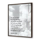 Isaiah 41:10 Bible Verse - Wooden Framed Print - Christian Wall Decor