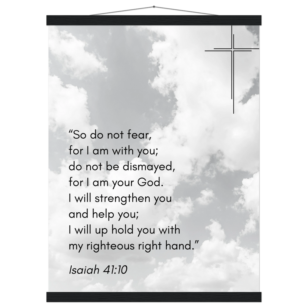 Isaiah 41:10 Bible Verse - Hanger Art Print - Christian Wall Decor