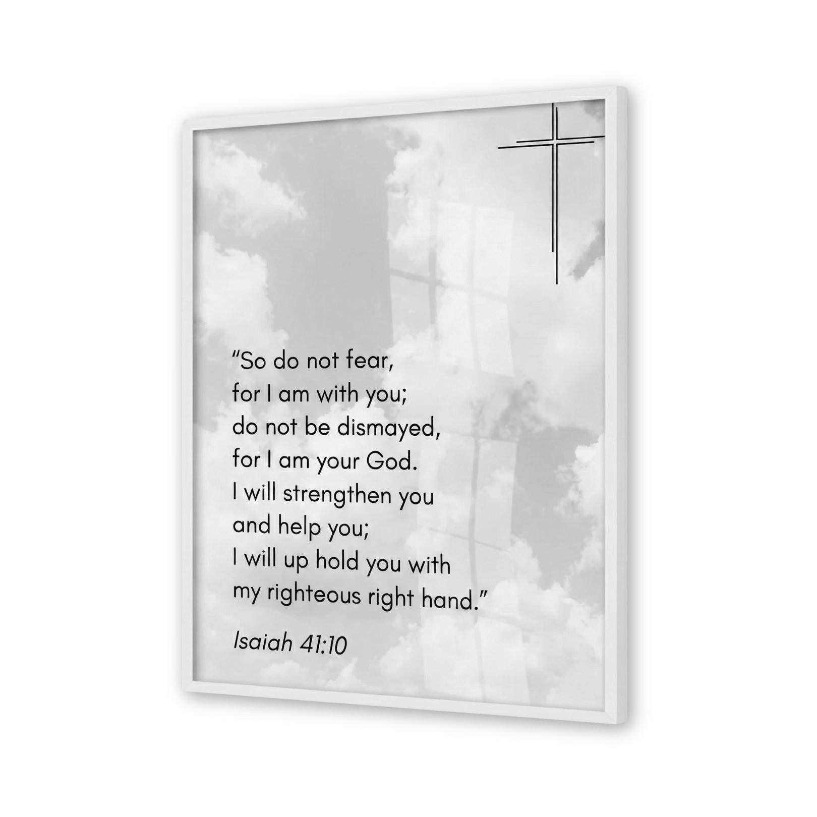 Isaiah 41:10 Bible Verse - Wooden Framed Print - Christian Wall Decor