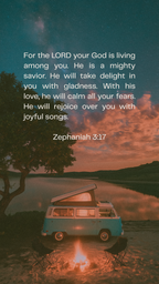Zephaniah 3:17 - Phone Wallpaper