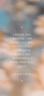 Psalm 139:14 - Beige - Phone Wallpaper